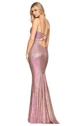 4 of 7 Faviana S10427 Dress Berry-Gold