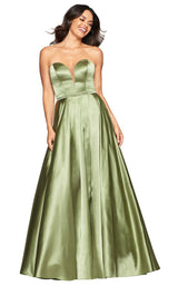 1 of 9 Faviana S10428 Dress Light-Ivy