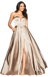 4 of 9 Faviana S10428 Dress Mocha