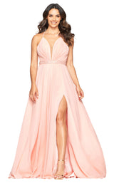 2 of 7 Faviana S10435 Dress Soft-Peach