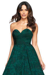 4 of 5 Faviana S10463 Dress Forest-Green