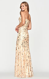 4 of 4 Faviana S10650 Dress Nude-Gold