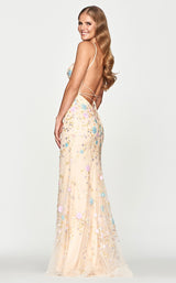 2 of 2 Faviana S10653 Dress Nude-Multi