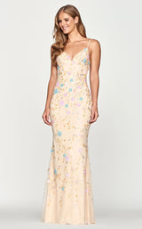 1 of 2 Faviana S10653 Dress Nude-Multi