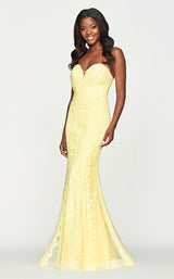 2 of 4 Faviana S10665 Dress Light-Yellow