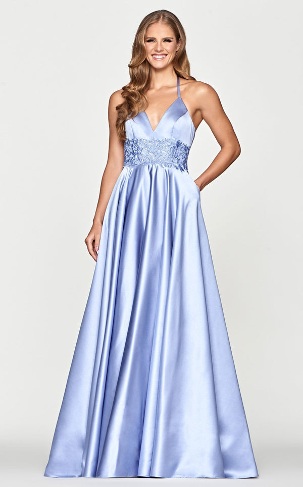 Faviana S10672 Dress Steel-Blue