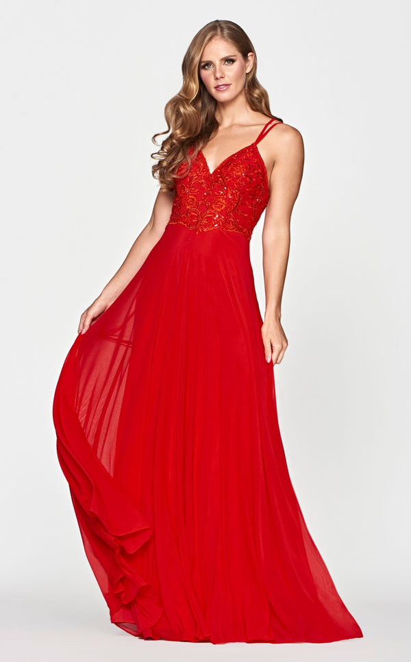 Faviana S10677 Dress Red