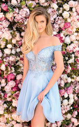 4 of 4 Clarisse S3774 Dress Dusty-Blue