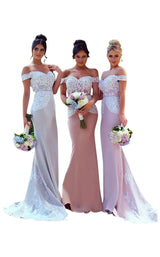 1 of 4 Portia and Scarlett Sibel Gown Nude/Ivory