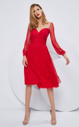 1 of 5 Cristallini SKA1155 Dress Dark-Red