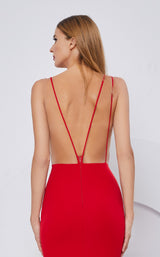 6 of 6 Cristallini SKA1174 Dress Dark-Red