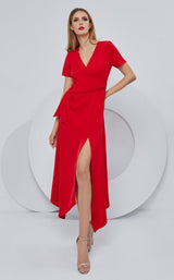 1 of 4 Cristallini SKA1186 Dress Dark-Red
