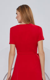 4 of 4 Cristallini SKA1186 Dress Dark-Red