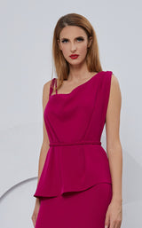 4 of 5 Cristallini SKA1189 Dress Fuchsia