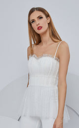 4 of 5 Cristallini SKA1194 Jumpsuit Ivory