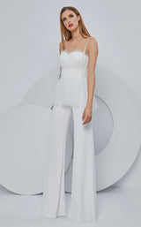 1 of 5 Cristallini SKA1194 Jumpsuit Ivory
