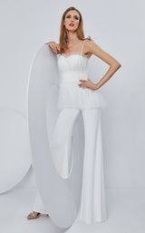 2 of 5 Cristallini SKA1194 Jumpsuit Ivory