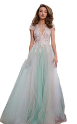 2 of 8 Cristallini SKA865 Ivory-Aqua