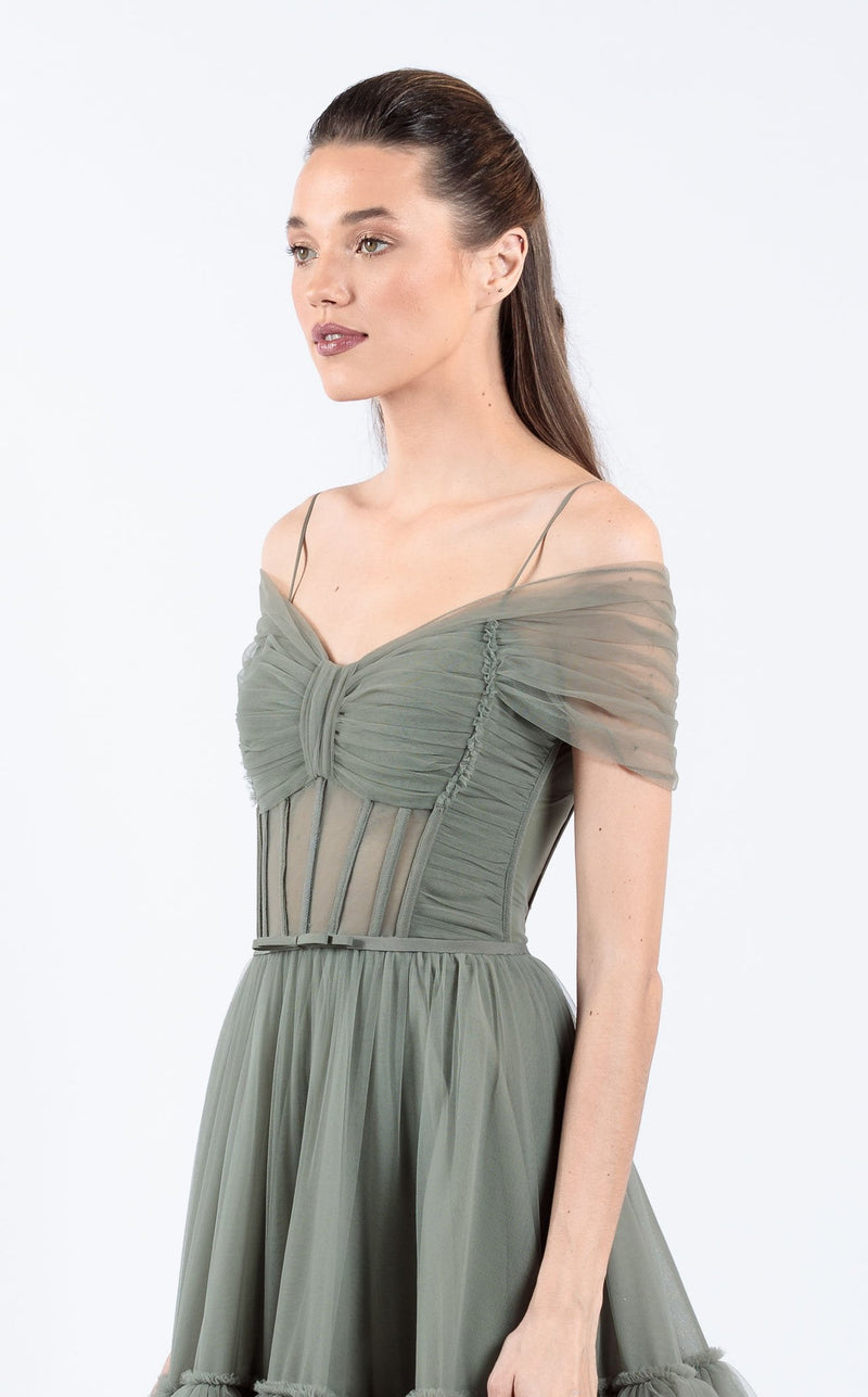 Zeena Zaki SS2104 Dress Green