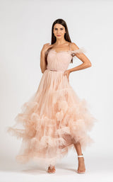 1 of 6 Zeena Zaki SS2111 Dress Beige