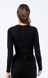 8 of 8 Zeena Zaki SS2115 Dress Black