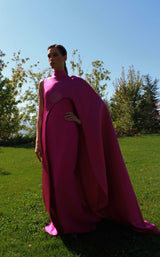 2 of 2 Edward Arsouni Couture SS590 Dress Fuchsia
