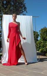 2 of 2 Edward Arsouni Couture SS591 Dress Red