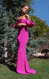 2 of 2 Edward Arsouni Couture SS592 Dress Fuchsia