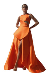 1 of 2 Edward Arsouni Couture SS594 Dress Orange