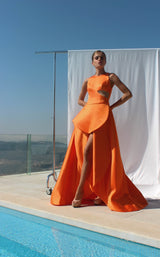 2 of 2 Edward Arsouni Couture SS594 Dress Orange