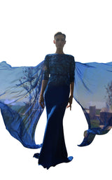 1 of 2 Edward Arsouni Couture SS604 Dress Royal