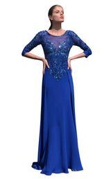 1 of 2 Edward Arsouni Couture SS606 Dress Royal