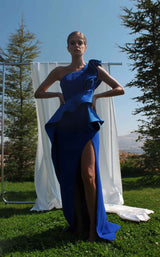 2 of 2 Edward Arsouni Couture SS608 Dress Blue