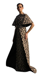 1 of 2 Edward Arsouni Couture SS610 Dress Black-Copper