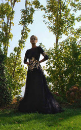 2 of 2 Edward Arsouni Couture SS611 Dress Black-Copper