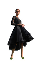 1 of 2 Edward Arsouni Couture SS613 Dress Black