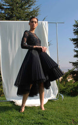 2 of 2 Edward Arsouni Couture SS613 Dress Black
