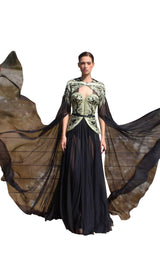 1 of 2 Edward Arsouni Couture SS616 Dress Black-Gold