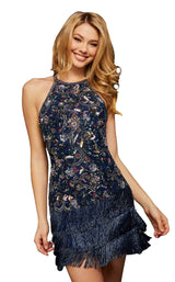 1 of 6 Sherri Hill 53124 Navy Multi