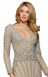 5 of 6 Sherri Hill 53292 Nude/Silver