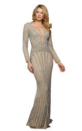 2 of 6 Sherri Hill 53292 Nude/Silver