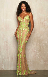 4 of 9 Sherri Hill 54237 Dress Neon-Green