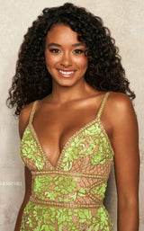 9 of 9 Sherri Hill 54237 Dress Neon-Green