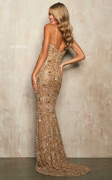 2 of 2 Sherri Hill 54255 Nude-Gold-Silver