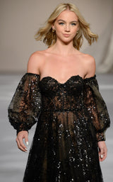 4 of 4 Sherri Hill 55017 Dress Black-Nude