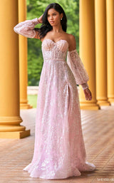 2 of 4 Sherri Hill 55017 Dress Blush