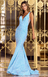 1 of 2 Sherri Hill 55084 Light-Blue