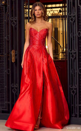 1 of 3 Sherri Hill 55115 Red