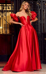 2 of 3 Sherri Hill 55253 Dress Red