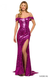 2 of 7 Sherri Hill 55418 Bright-Fuchsia